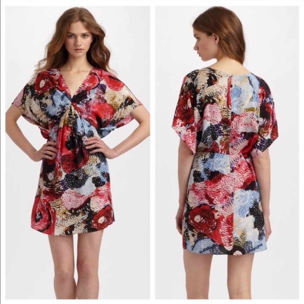 Anthropologie Leifsdottir floral silk dress NWT 8